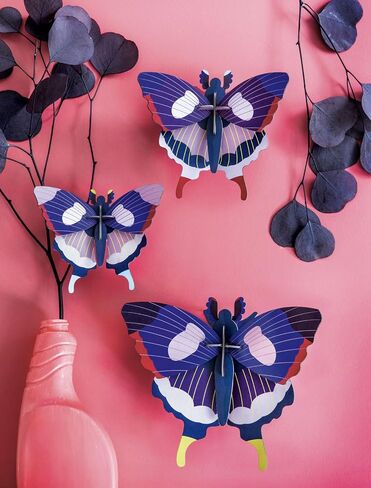 STUDIO ROOF, Wall Art Butterfly, Swallowtail Butterflies, Set of 3, Eco-Friendly & Creative Gift in Saudi Arabia