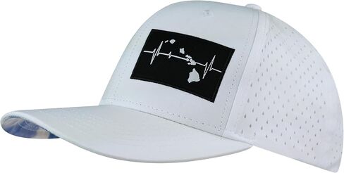 Hawaii Hat - Baseball Hat Fit - White - Laser Mesh in Saudi Arabia