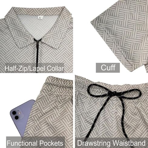 Kubsid Black Gold Mixed Vertical Stripe M Men Track Suits 2 Piece Set Summer Casual Outfits Fashion Polo Shirts Short Sleeve and Shorts Set Vacation Clothes in Saudi Arabia