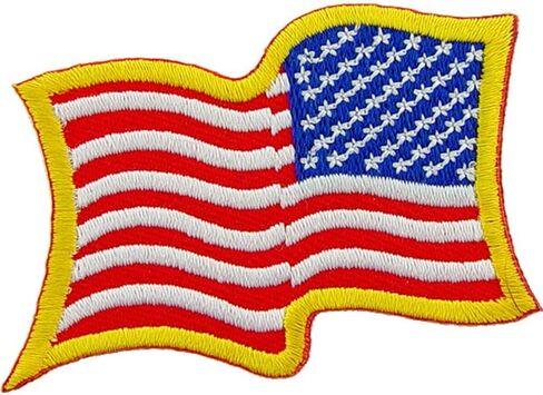FindingKing American Flag Wavy Right Arm Patch 2 1/4" x 3 1/4" in Kuwait