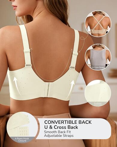 Women's Push Up Wireless Balconette Bra, Green, 2XL | Jelly Bras, Shaping Bralettes, Supportive Seamless, Everyday Comfort, T-Shirt Bra in Saudi Arabia