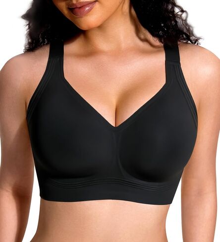 Jelly Full Coverage Bras for Women No Underwire Push Up Seamless Bralette with Adjustable Straps Plus Size Everyday Bras in Saudi Arabia