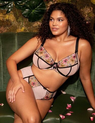 حمالة صدر Elomi Carrie Plunge Underwire (301802)، 34HH، وردي باليه in Kuwait