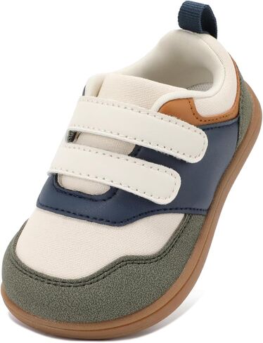 Toddler Boys Girls Shoes Barefoot Wide Width Walking Sneakers | Zero Drop, Lightweight, Comfortable, Hook and Loop, Non-slip TPR sole, Flexible in Saudi Arabia