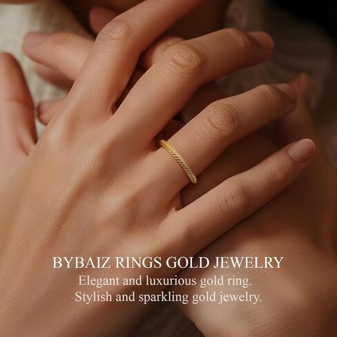 14K Gold Rings for Women Vintage Gold Rings for Women Non Tarnish Elegant Gorgeous Beauteous Statement Mens Rings 9 in Saudi Arabia