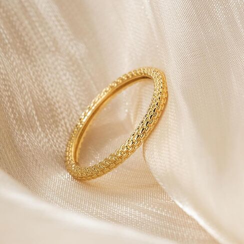 14K Gold Rings for Women Vintage Gold Rings for Women Non Tarnish Elegant Gorgeous Beauteous Statement Mens Rings 9 in Saudi Arabia
