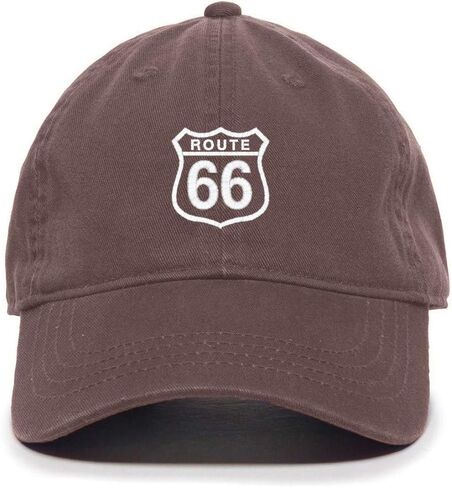 DSGN By DNA Route 66 Baseball Cap Embroidered Cotton Adjustable Dad Hat in Kuwait