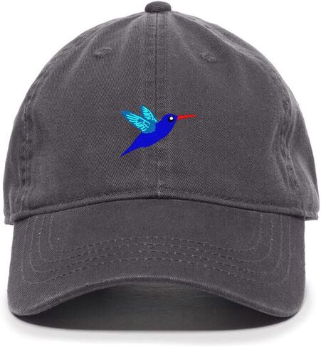 DSGN By DNA Hummingbird Embroidered Baseball Cap Cotton Adjustable Dad Hat in Saudi Arabia