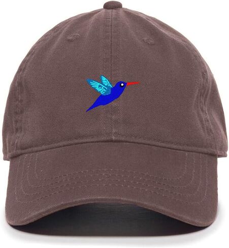 DSGN By DNA Hummingbird Embroidered Baseball Cap Cotton Adjustable Dad Hat in Saudi Arabia