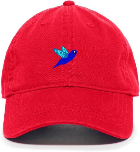 DSGN By DNA Hummingbird Embroidered Baseball Cap Cotton Adjustable Dad Hat in Saudi Arabia