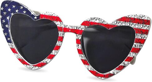 Fourth of July Sunglasses for Women - American Flag Heart Sunglasses Polarized Patriotic USA Glasses for 4th of July Accessories USA Flag Classic Patriot Independence Day Party Favor in Saudi Arabia