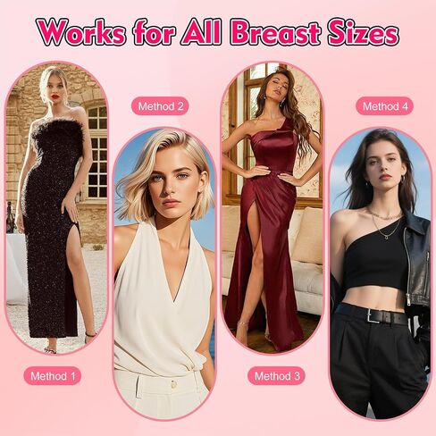 3 Pcs Boob Tape for Breast Lift - BoobTape with 10 Pcs Pasties,4 silicone stickers,Body Tape for Women Invisible Breast Bra Tape Brown in Saudi Arabia