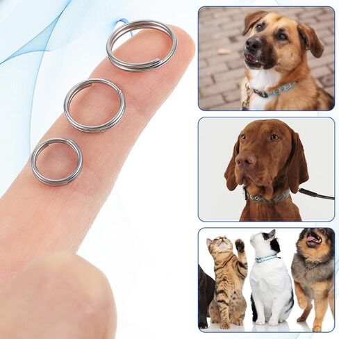 15 PCS Titanium Key Ring, Mix 10/12/14mm Titanium Key Rings Silver Keychain Ring, Jump Rings for Necklaces, Keys, Jewelry Attachment in Saudi Arabia