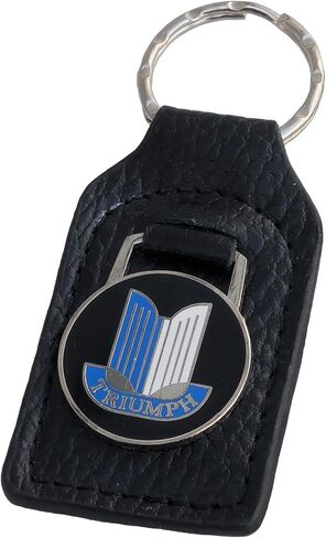 سلسلة مفاتيح Triumph Shield (أزرق/أبيض) مصنوعة من الجلد والمينا in Kuwait