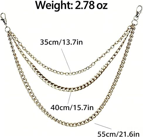 Pants Chain Wallet Chain Jeans Chain,1 Pack Belt Chain Wallet Chain Pocket Chain for Hip Hop Punk Jeans Chain Key Chain Goth Accessories for Men Women Streetwear Urban Fashion in Saudi Arabia