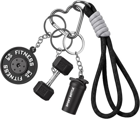 Bag Charms for Handbags Gym Accessories for Women Gym Dumbbell Keychain Bag Charm Weights Purse Charms Kettlebell Barbell Plate Key Chains Gift for Fitness Sports Trainer Women and Men in Saudi Arabia