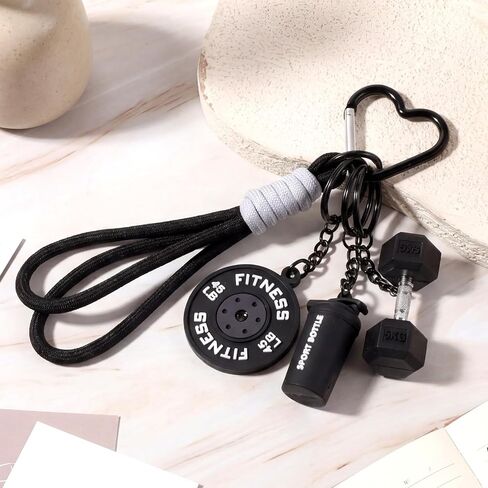 Bag Charms for Handbags Gym Accessories for Women Gym Dumbbell Keychain Bag Charm Weights Purse Charms Kettlebell Barbell Plate Key Chains Gift for Fitness Sports Trainer Women and Men in Saudi Arabia