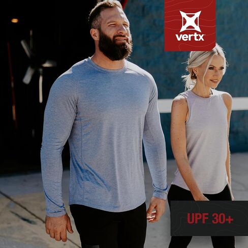 Vertx Men’s Journey Performance Long Sleeve Shirt, Lightweight, Moisture-Wicking, Breathable, Relaxed-Fit in Kuwait