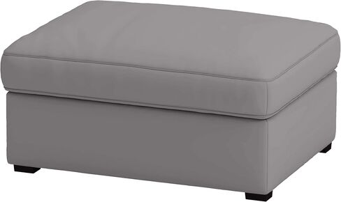 The Heavy and Durable Cotton Kivik Ottoman Cover Replacement is Compatible with IKEA Kivik Footstool Slipcover. (Polyester Beige) in Saudi Arabia