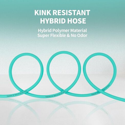 FEVONE 3/8'' x 50 ft Air Hose for Compressor, 2-Year Warranty 1/4'' MNPT Brass Fittings, 300PSI, Hybrid Polymer Pneumatic Air Tool Hose, Blue in Saudi Arabia