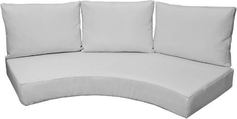 Outdoor Curved Sofa Cushion Couch Cover with Zipper 4-Piece Patio Half-Moon Sectional Replacement Cover Breathable Customizable（No fillers） (Dark Green, Customize) in Kuwait
