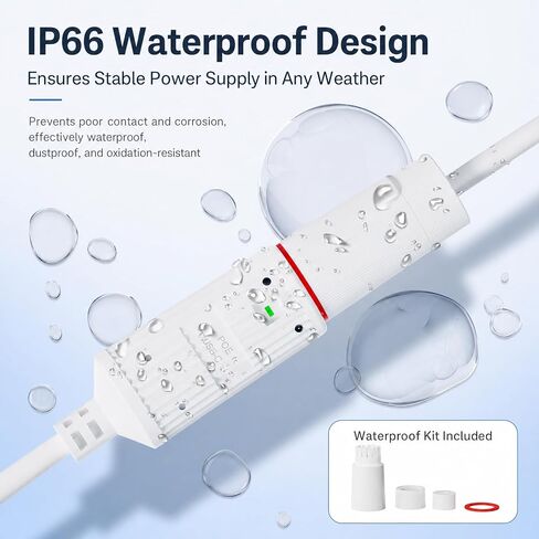 PoE to USB-C Power Converter (Power Only, No Data), 5V 2.4A 12W Charging Adapter, 48V PoE to USB-C Power Output, IEEE 802.3af/at Compliant, IP65 Waterproof for Outdoor Security Camera/Tablet/LED Light in Saudi Arabia