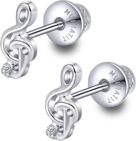 Limerencia Titanium Music Note الأقراط للنساء، زرع الصف التريبل المفتاح الموسيقي أقراط هيبوالرجينيك مجوهرات الآلات الموسيقية لمحبي الموسيقى الطلاب الموسيقيين in Kuwait
