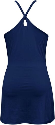 Womens Romper Dresses with Shorts Underneath Summer Casual Athletic Workout Dress with Built in Detachable Bra in Saudi Arabia