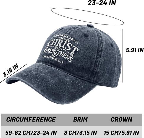 Fkatuzi Christian Hats for Men Women Jesus Faith Religious God Hat Vintage Cotton Embroidered Acid Wash Baseball Caps in Saudi Arabia