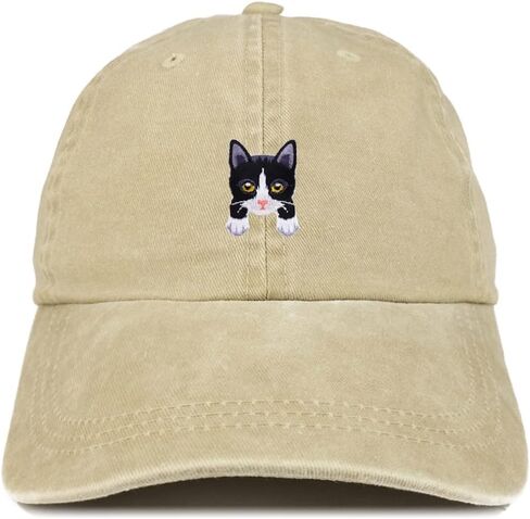 متجر الملابس العصرية Tuxedo Cat Kitten Patch Pigment مصبوغ قبعة بيسبول مغسولة in Kuwait