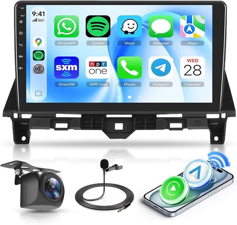 2G+32G Car Radio Stereo for Honda Accord 8th 2008-2013 with Wireless CarPlay/Android Auto, 10.1 Inch HD Touch Screen Android 13 GPS WiFi Bluetooth FM/RDS EQ HD Backup Camera in Saudi Arabia