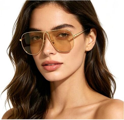 Willochra 70s النظارات الشمسية الطيار المتضخم للنساء ريترو لطيف 2025 الذهب معدن مربع نظارات شمسية كبيرة ظلال سوداء نظارات in Kuwait