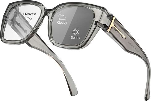 LVIOE Polarized Photochromic Sunglasses for Women Men, Oversized Over Glasses with UV Protection for Driving Traveling in Saudi Arabia