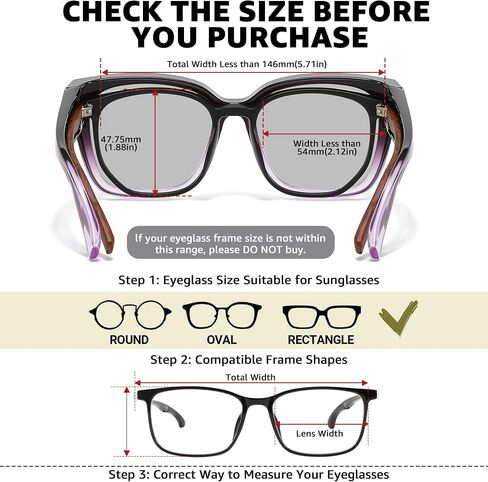LVIOE Polarized Photochromic Sunglasses for Women Men, Oversized Over Glasses with UV Protection for Driving Traveling in Saudi Arabia