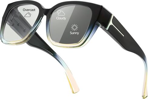 LVIOE Polarized Photochromic Sunglasses for Women Men, Oversized Over Glasses with UV Protection for Driving Traveling in Saudi Arabia
