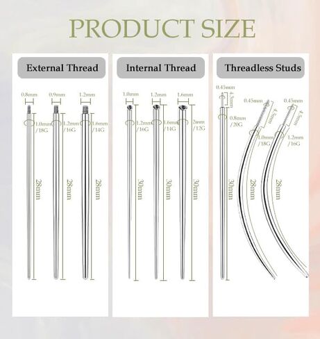 Piercing Taper Ball Grabber Tool for Changing Jewelry 12G 14G 16G 18G 20G Stainless Steel Flat Back Earrings Applicator Tool Threadless Insertion Pin Thread Body Piercing Kit for Ear/Nose/Belly/Horseshoe/Lip/Eyebrow/Tongue in Saudi Arabia