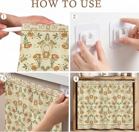 Wildflowers Dishwasher Curtain, 35" W X 39" L Cabinet Curtains Sink Skirt for Bathroom Classroom Home Rustic Drape, Flowers Under Sink Curtain Skirt for Under Desk Privacy Drape Laundry Room in Saudi Arabia