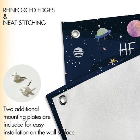 Solar System Wall Decor, He Counts the Stars Canvas Banner, 20x30 inches Bible Verse Wall Hanging Flag Linen Tapestry Decorations for Kidsroom Nursery Playroom -016 in Saudi Arabia