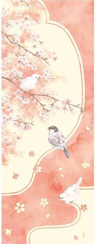 HAMAMONYO Picture Tenugui 'Sakura & Java Sparrow' in Saudi Arabia