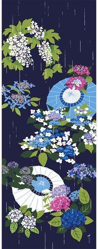 HAMAMONYO Picture Tenugui 'Hydrangea in Samidare' in Saudi Arabia
