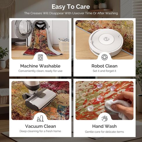 Arbosofe Modern Abstract Rug for Living Room, 8'x10' Washable Area Rug with Non-Slip Backing & Short Pile, Large Carpet with Abstract Pattern for Living Room Bedroom and Dining Floor Carpet Red Orange in Saudi Arabia