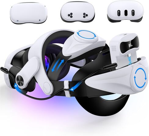 Head Strap for Meta Quest 3S/Quest 3/Quest 2 – Adjustable Lightweight VR Headset Strap with Enhanced Support, Elite Strap Replacement for Comfortable and Stable VR Gaming Experience in Saudi Arabia