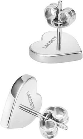 Lacoste Love My Croc Stud Earrings for Women - Stainless Steel Jewelry - Romantic Collection, Heart Shape Design - Accessory, Gift for Her in Kuwait