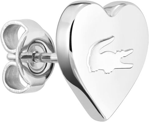 Lacoste Love My Croc Stud Earrings for Women - Stainless Steel Jewelry - Romantic Collection, Heart Shape Design - Accessory, Gift for Her in Kuwait