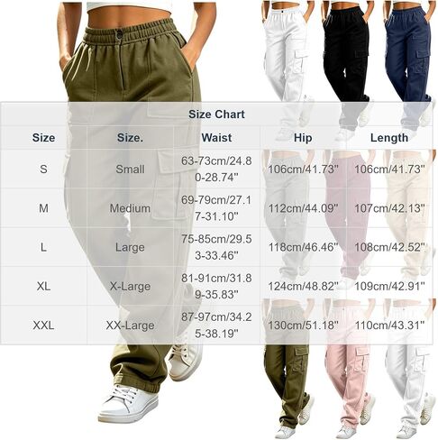 DASAYO السراويل البضائع النساء مرونة الخصر Sweatpants غير رسمية ركض مع جيوب العصرية الشارع الشهير رياضي المشي لمسافات طويلة سراويل للجري in Kuwait