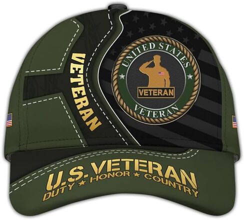 Veteran Hat – Patriotic Baseball Cap, Military Veteran Hat, Adjustable Tactical Cap, Veterans Day Gift, Bald Eagle Design in Saudi Arabia