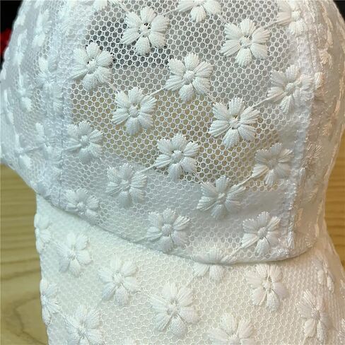 Lady's Embossing Flower Lace Lightweight Baseball Cap Travelling Sun Hat with Adjustable Strap in Saudi Arabia