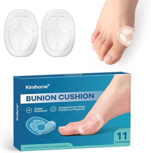 Kimihome Bunion Cushions with Hydrogel, Soft Gel Toe Protectors, Blisters Prevention, Against Shoe Friction, Water & Sweat Resistant - 11 Pack in Saudi Arabia