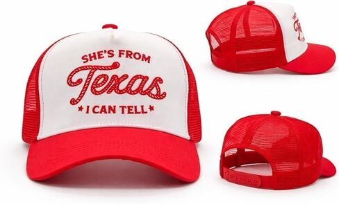 موك. قبعة سائق الشاحنة بنص غربي، Lone Star Texas Girl Pride، خياطة متباينة، قبعة سائق الشاحنة بموضوع حفلة موسيقى الريف in Kuwait