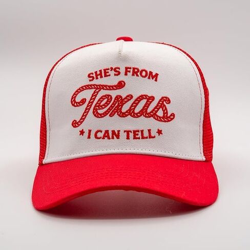 موك. قبعة سائق الشاحنة بنص غربي، Lone Star Texas Girl Pride، خياطة متباينة، قبعة سائق الشاحنة بموضوع حفلة موسيقى الريف in Kuwait